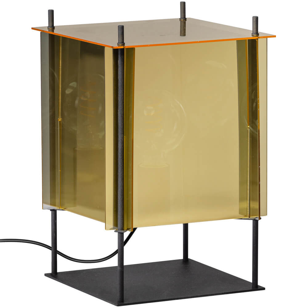 ETH Cube Vierkante Tafellamp - Zwart - Hoogte: 38 cm