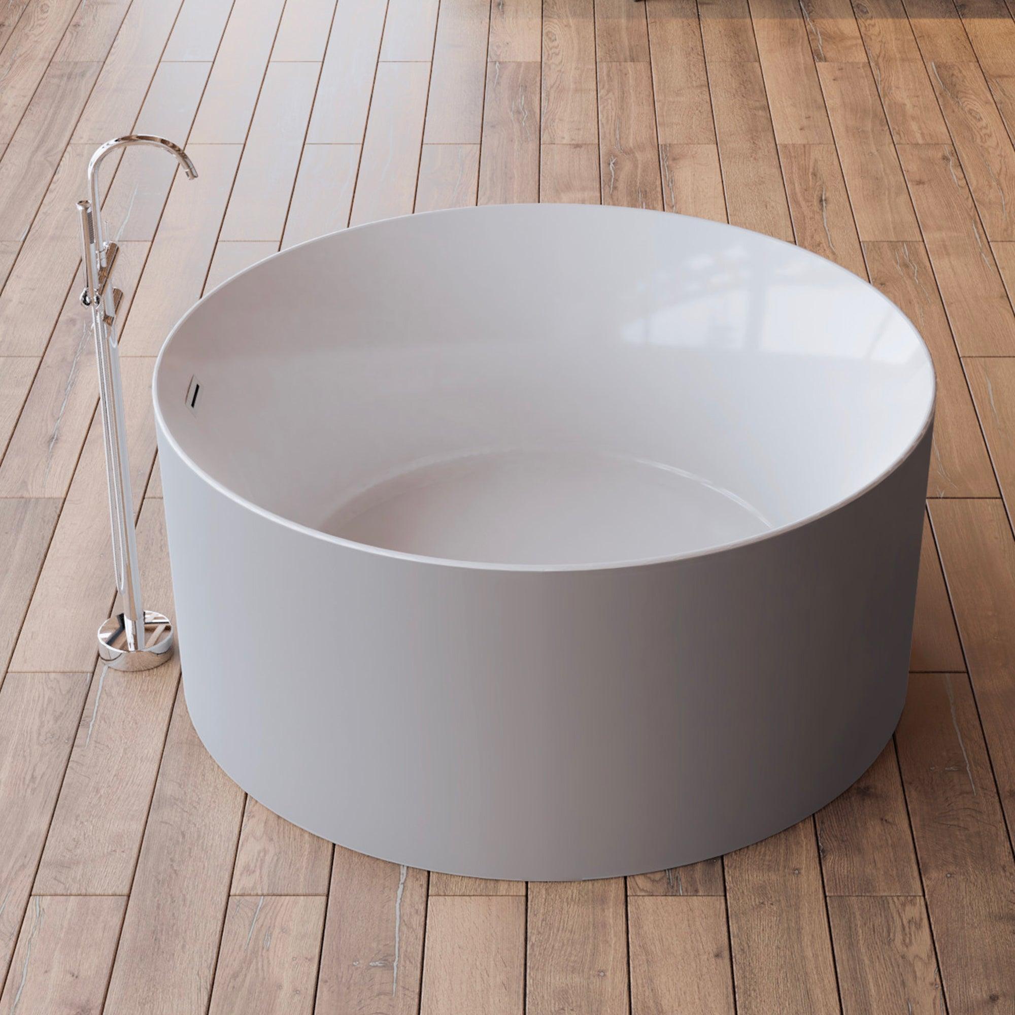 Freistehende Badewanne Loom 2.0 130 grau 130 x130 x58 cm