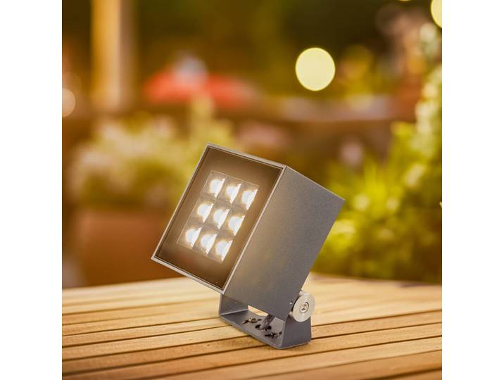 BRUMBERG Blokk LED-Anbaustrahler für außen 11x11cm, schwarz, Aluminium