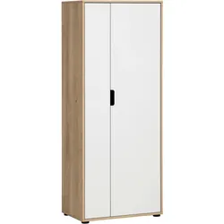 Aktenschrank Emmik Weiß/Eichefarben