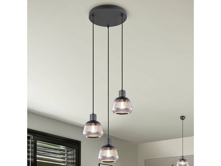 Pendelleuchte Tarifa Typ B Ø 38cm Schwarz Metall E27