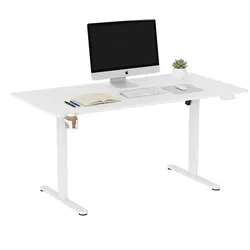 Schreibtisch Worktime 160 x 80 elektrisch höhenverstellbar weiß hjh OFFICE
