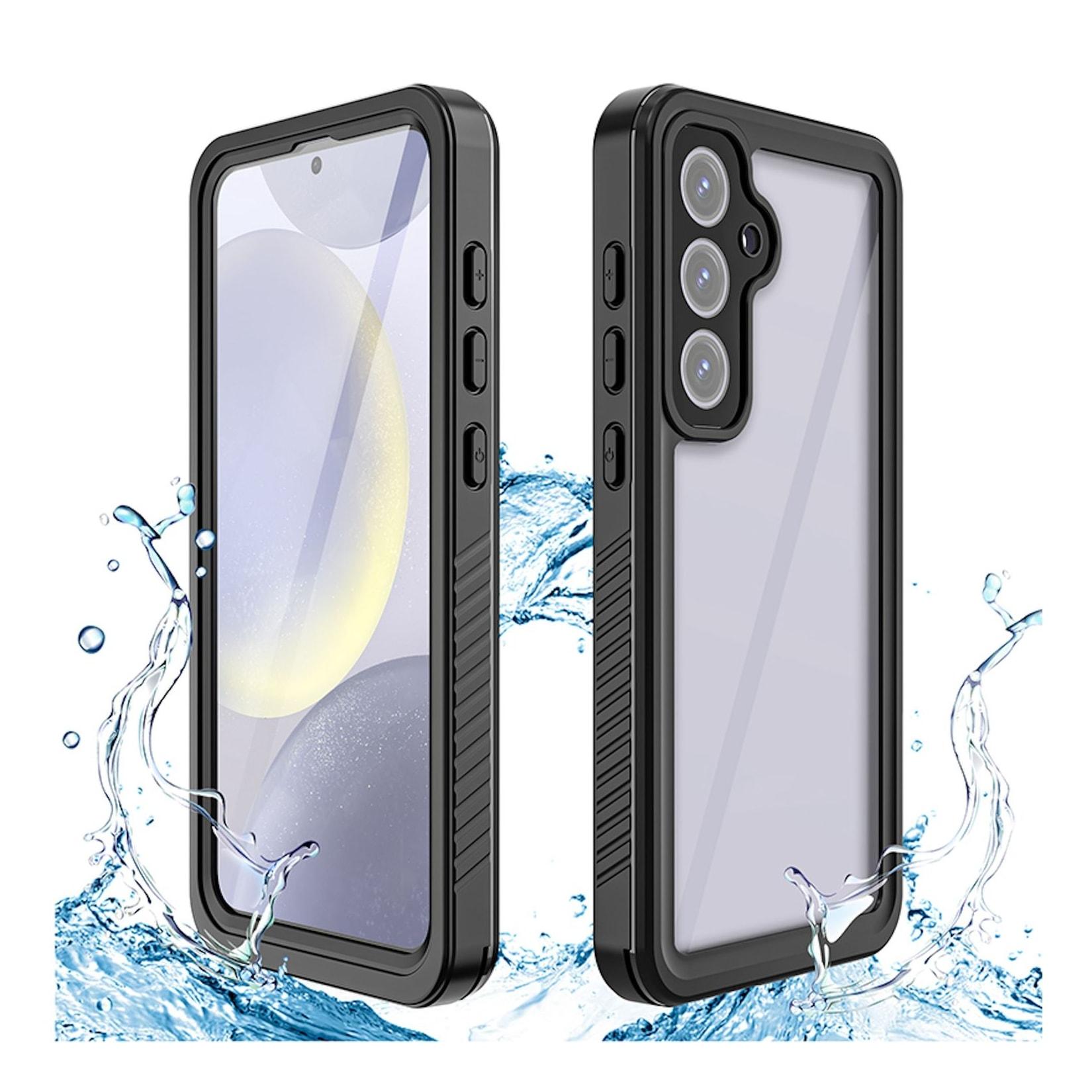 Für Samsung Galaxy S24 FE 360 Grad Full Body Wasserdichte Schutz Handy Tasche Schwarz