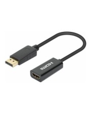 Manhattan 4K60Hz Aktiver DisplayPort auf HDMI-Adapter DisplayPort-Stecker HDMI-Buchse Digital/Display/Video (153713)