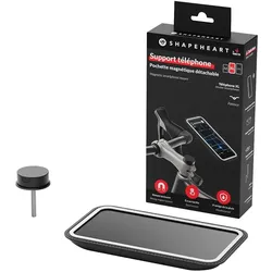 Shapeheart Telefonhalterung für die Fahrradgabel mit abnehmbaren magnetischen Hülle, Smartphone Halterung, Schwarz, Grau