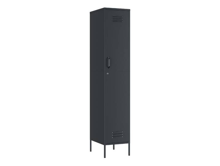 Garderobe Spind Metall OREN mit 4 Böden 35 x 180 cm anthrazit
