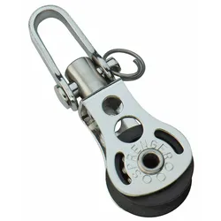 Sprenger Micro XS Block mit Kugellager, A2/Kunststoff, Seil max.6mm, mit Wirbelschäkel