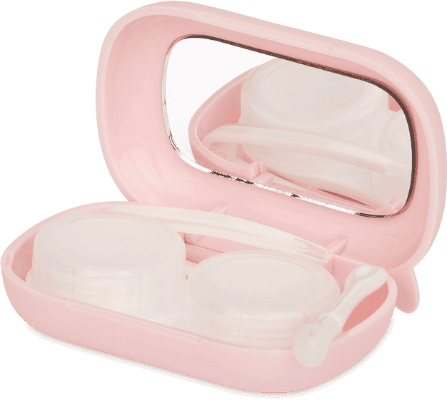 Astuccio portalenti da viaggio: Gatto - Rosa