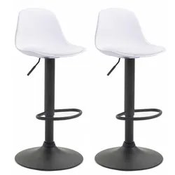 CLP 2er Set Barhocker Kiel Kunststoff schwarz/weiß