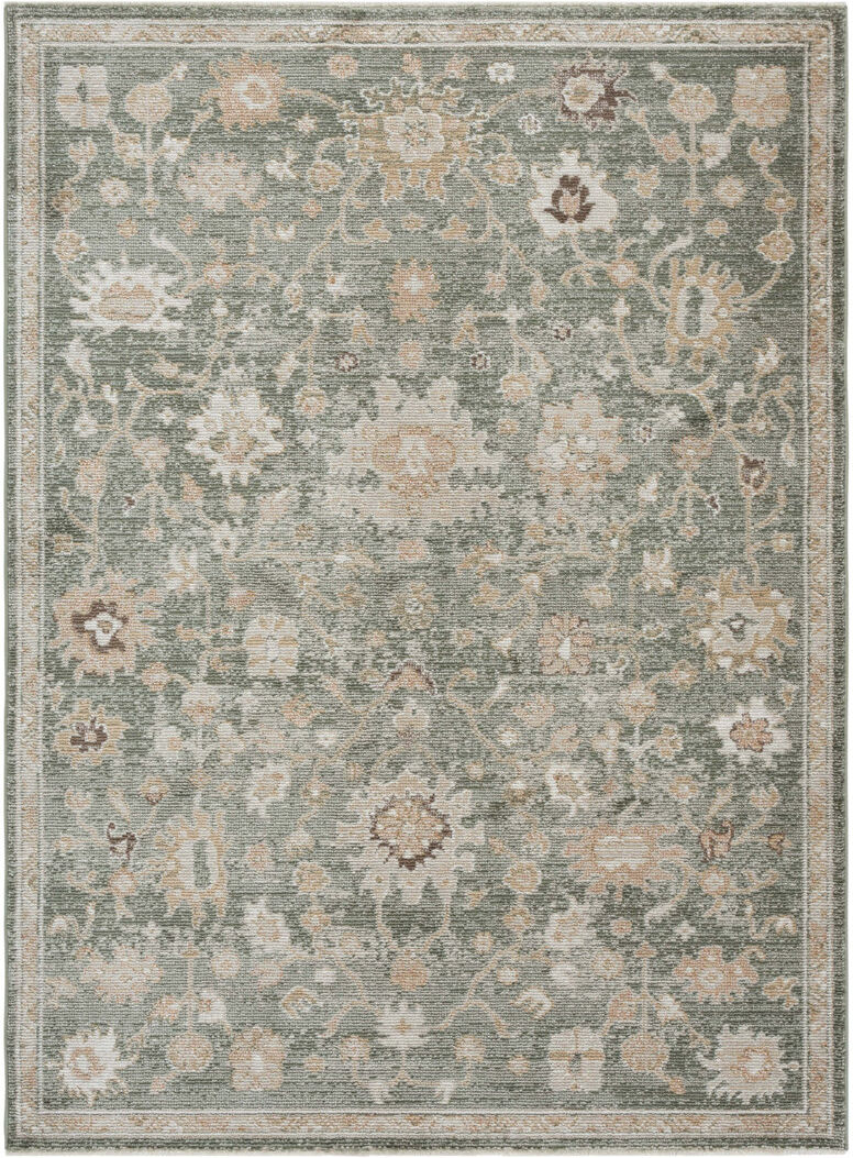 Bloomsbury Market Aisleyne Vintage Look Area Rug Green / Beige Rectangle 244 X 305cm