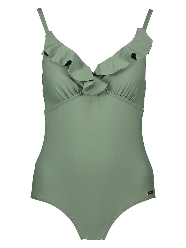 LASCANA Badeanzug in Grün - 36D-Cup