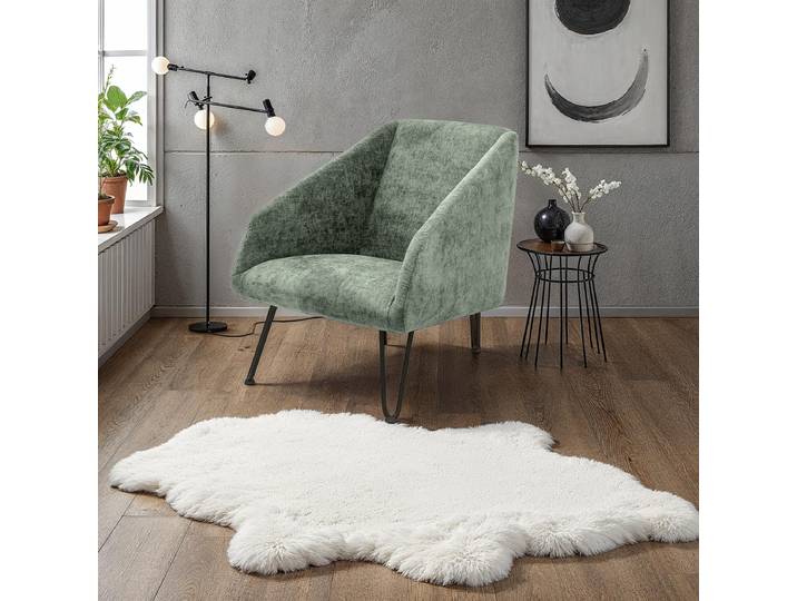Loungesessel Blau Samt Nalia 60 x 71 x 83cm