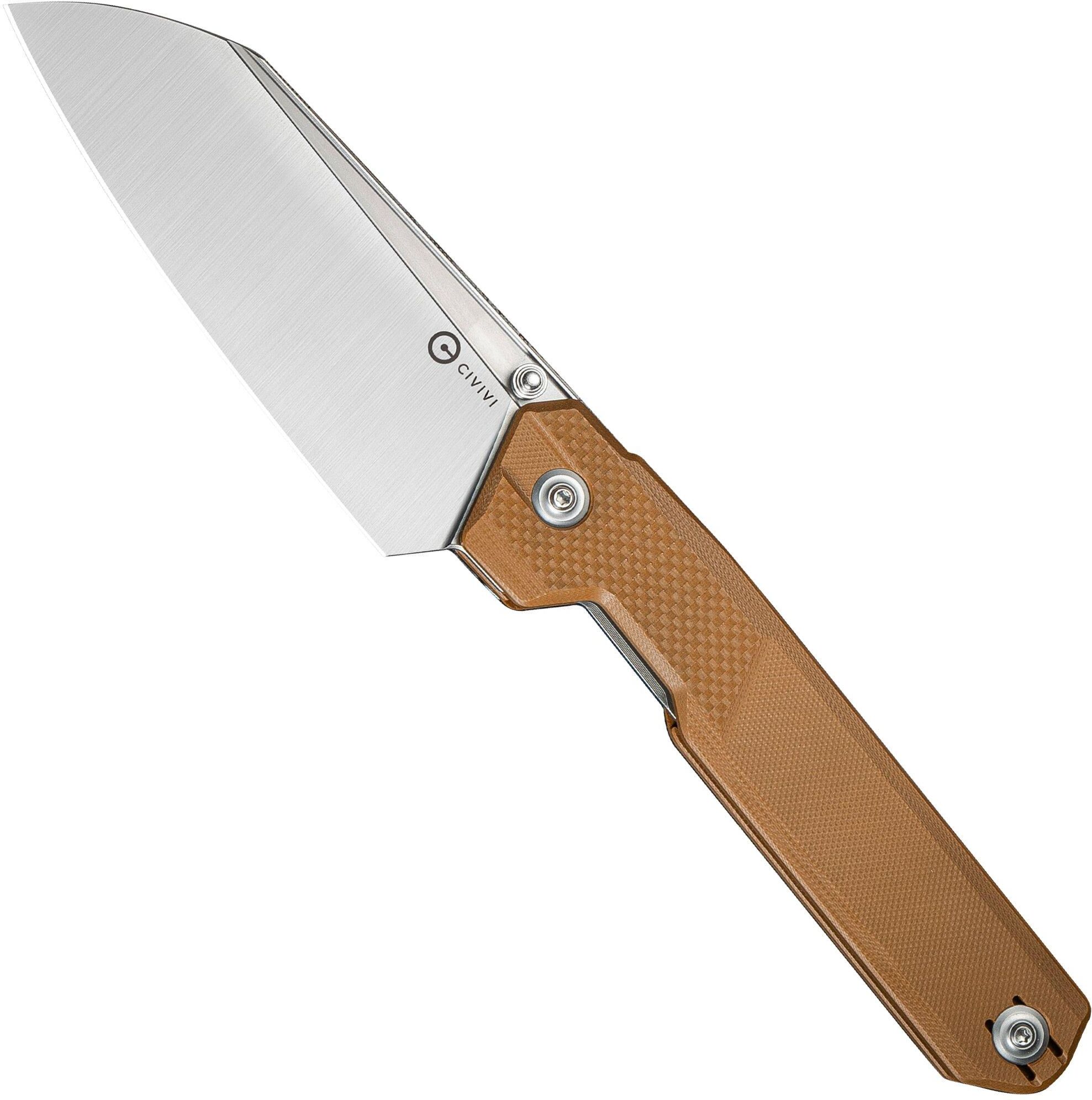 Civivi Hid C23008-3 Satin, Brown G10, coltello da tasca, Ostap Hel Design