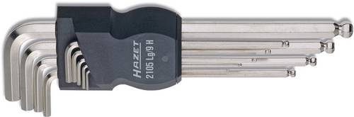 Hazet 2105ALG/10H Innen-Sechskant Winkelschraubendreher-Set 0.05 Zoll, 1/16 Zoll, 5/64 Zoll, 3/32 Zoll, 1/8 Zoll, 5/32 Zoll, 3/16 Zoll, 7/32 Zoll