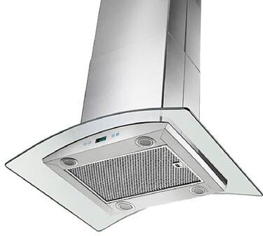 PLFI 544 Island Range Hood Stainless Steel with LED, 600 CFM – Modern Kitchen Ventilation 36 inches wide by Proline Range Hoods