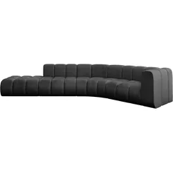 ECKSOFA modulares Sofa Tilmo-L1 - 399x194x70 cm Schwarz