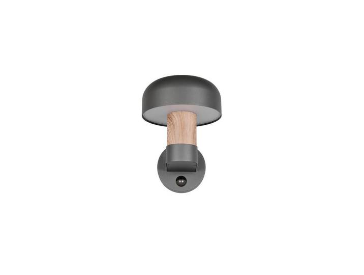 Trio Leuchten Aussenwandleuchte, Anthrazit, Braun, Metall, 24.5x25x19 cm, Bewegungsmelder, Lampen & Leuchten, Aussenbeleuchtung, Aussenleuchten
