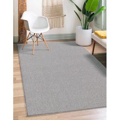 Teppich THE CARPET "Natal", grau, B:80cm H:5mm L:150cm, Polypropylen, Teppiche, Teppich, Wohnzimmer Teppich robust Filz-Rücken