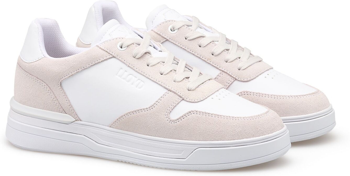 Sneaker LLOYD "STAGE", Herren, Gr. 42, weiß, Leder, unifarben, Schuhe Sneaker, mit herausnehmbarem Fußbett