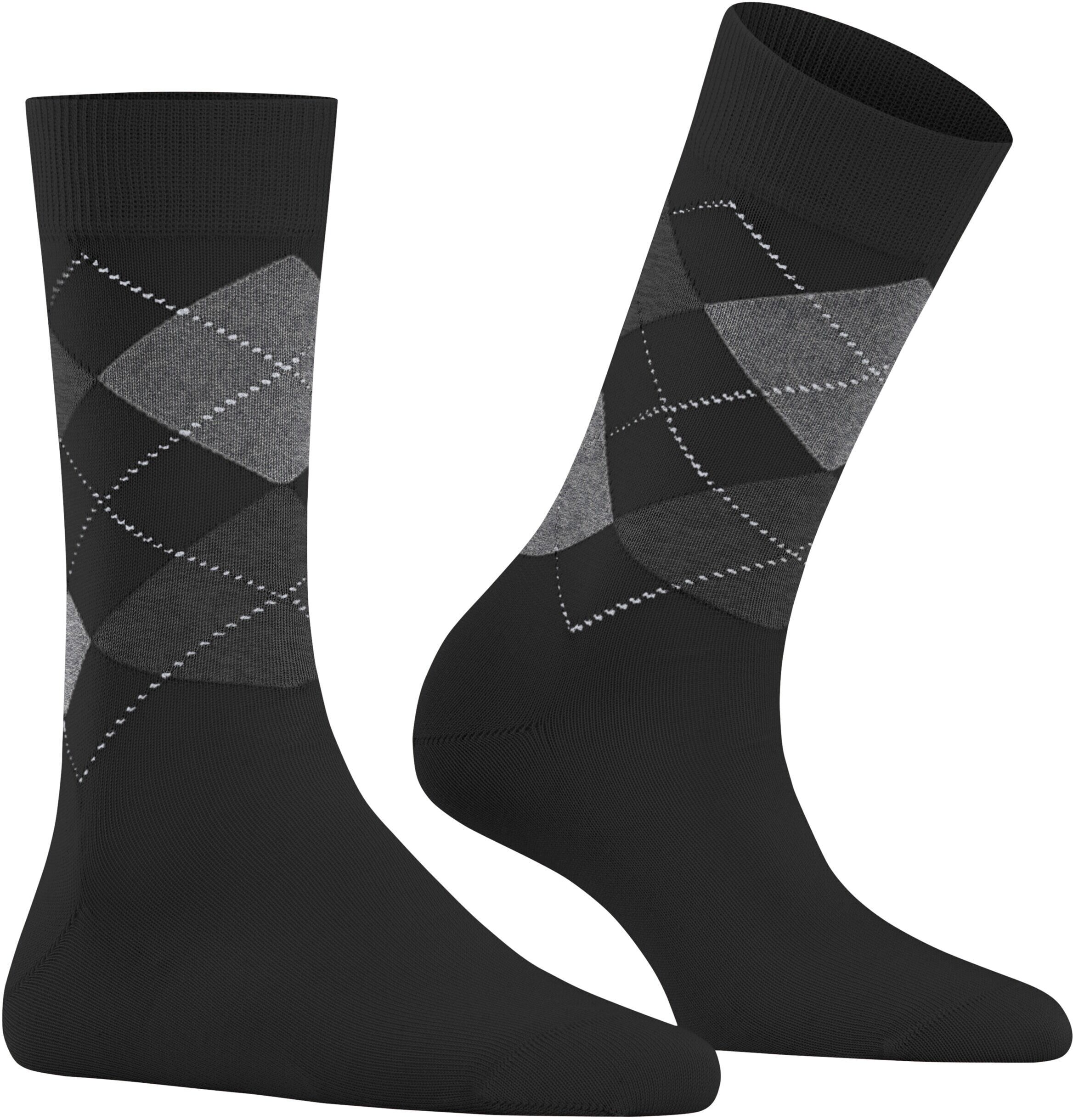 Socken BURLINGTON "Covent Garden", Damen, Gr. 36-41, schwarz (schwarz (3000)), Obermaterial: 84% Baumwolle CO. 16% Polyamid PA., glatt, Socken Socken