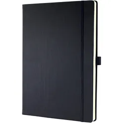 Sigel CO111 Notizbuch Conceptum, Hardcover, ca. A4, kariert, schwarz, 194 S.
