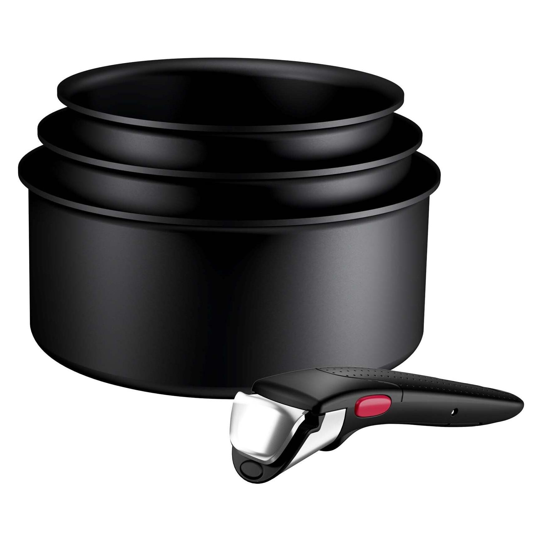 Tefal Ingenio Excellence Fusion Topf-Set 4-teilig, Protech kratzfest, abnehmbarer Griff (67090297)
