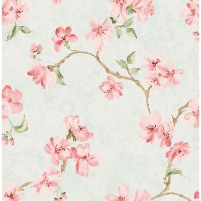 Seabrook Designs Bromsgrove Floral Branch Unpasted Wallpaper