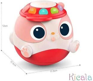 Uplifted Finds Musical Cartoon Dog Hand Drum & Tumbler Light Up Sensory Development Toy red