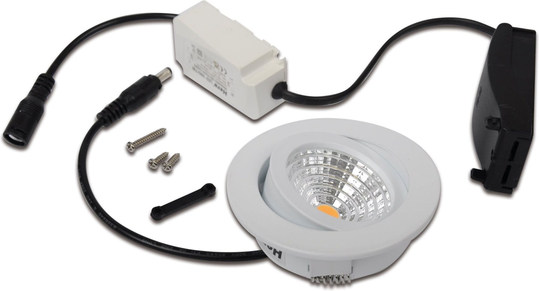 Hera LED-Einbauleuchten-Set 20203351004 weiß schwenkbar Metallgehäuse dimmbar)