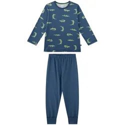 Schlafanzug Krokodil lang Kids Jungen Pyjama