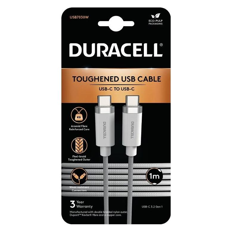 Duracell 1M USB-C-USB-C 3.2 Gen1 Braided (1 m, USB 3.2 Gen 1) (42340416)