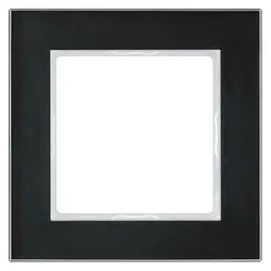 JUNG, Zubehör Schalterprogramm, Einbaurahmen 4f sw glz A / A CREATION AC584GLSW