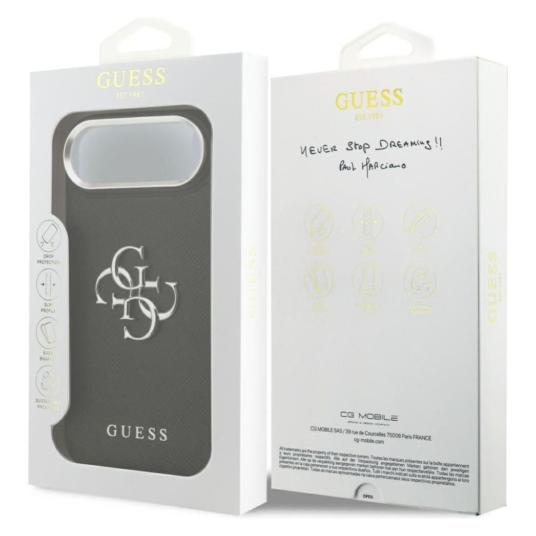 Guess - Hardcase 4G Grained Big and Classic Logo (GUHCP17MPG4SMCEK) - iPhone 17 Air - Black (Apple iPhone 17) (GUESS)