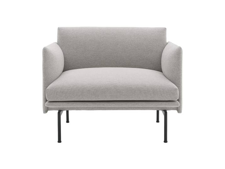 Muuto Outline chair Sessel Stoff Clay 12-Black
