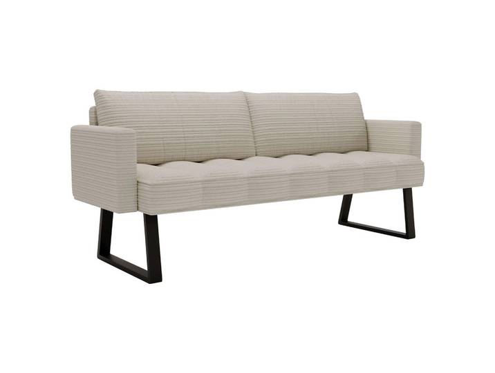 Valdera Sitzbank, Natur, Metall, 3-Sitzer, 200x88x69 cm, Esszimmer, Bänke, Sitzbänke