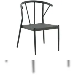 Stina Gartenstuhl stapelbar schwarz.