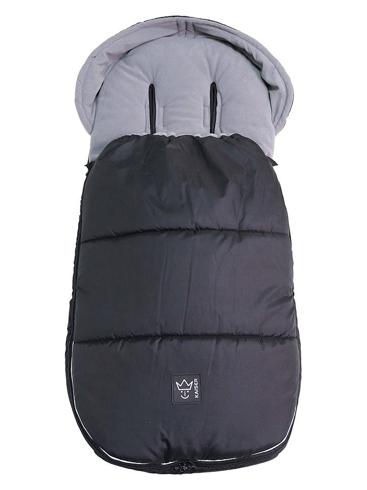 Kaiser Naturfellprodukte Thermo-Fußsack "Lukky" in Schwarz - (L)105 x (B)45 cm - onesize