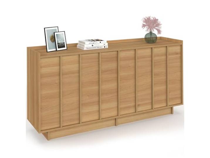 IDMarket - Anrichte 160 cm Rosie 4 Türen in Buchenholzoptik minimalistisches Design