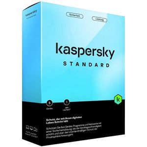 Kaspersky Antivirensoftware Standard 2024, Vollversion, PKC, 5 Geräte, Jahreslizenz, deutsch