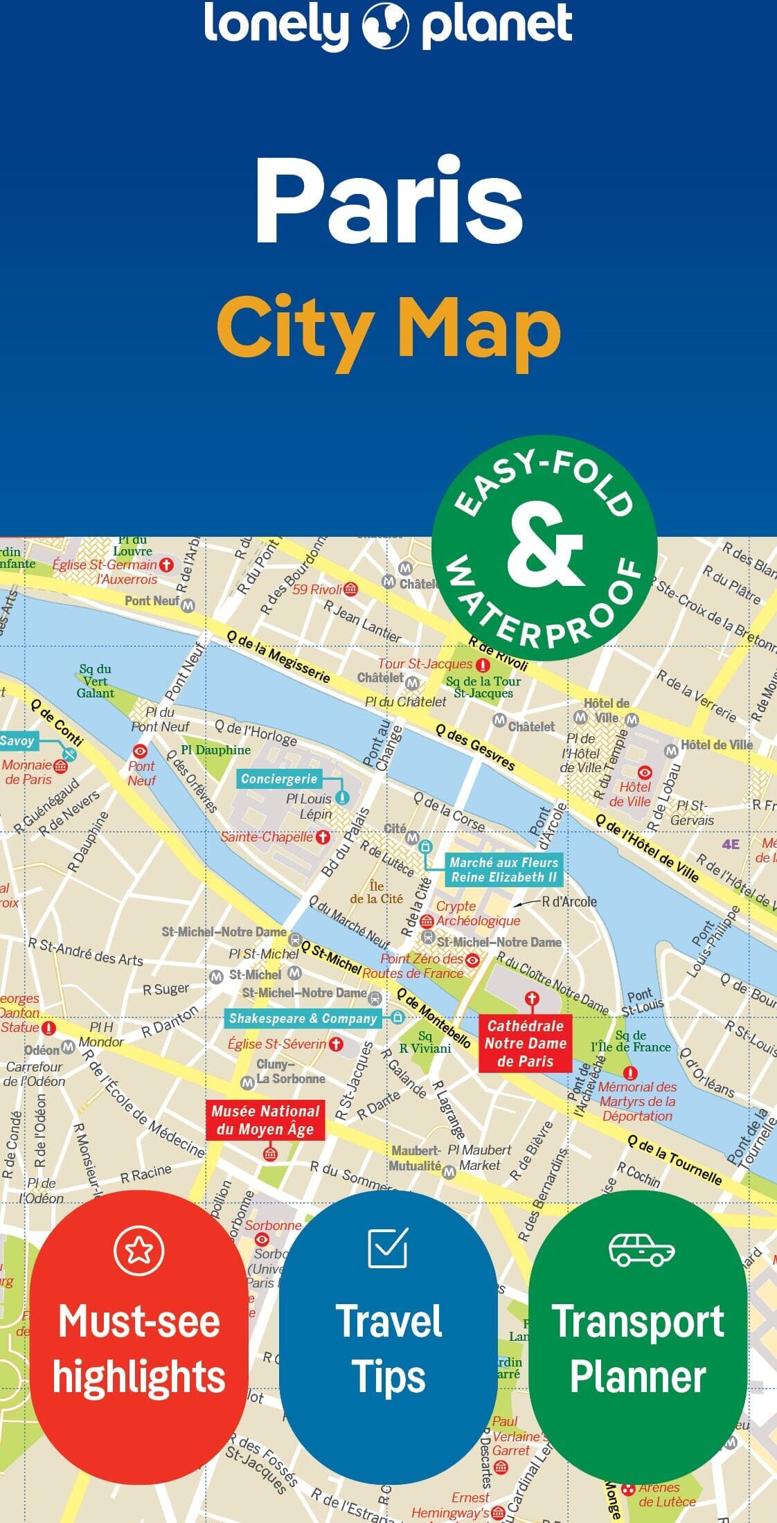 Lonely Planet EN Plan de ville (en anglais) - Paris   Lonely Planet