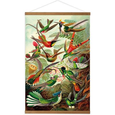 Leinwandbild ART FOR THE HOME "Hummingbirds", bunt (farbe bild(er): mehrfarbig), B:60cm H:80cm T:2,3cm Ø:2,3cm, Leinwand, Bilder, Leinwandbild, Luxus Kakemono Leinen Wandposter 80x60cm