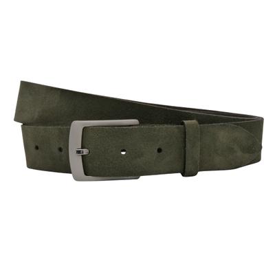 Ledergürtel ANNAMATONI "AnnaMatoni Herren Ledergürtel Zeitloses Design Gürtel 3,5cm", Herren, Gr. TW100 - 115cm Gesamtlänge, olive 560, 100% Leder, Gürtel Ledergürtel