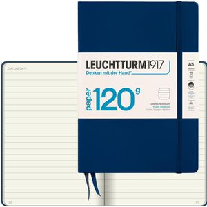 Leuchtturm1917 Notizbuch Edition 120G, Karton Hardcover, Marine, 101 Blatt / 203 Seiten, 120 g/m², liniert, A5