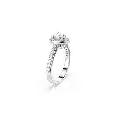 Fingerring SWAROVSKI "Schmuck Geschenk Una Ring" Gr. 60, silber (metallfarben, kristallweiß), Fingerringe, Damen, 60, Metall, Fingerring, mit Swarovski Kristall, Zirkonia (synth.)