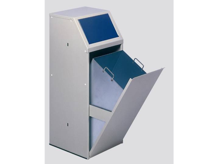 PROREGAL® Mülleimer Robuster Wertstoffsammler Papier Stationär 69L 103x45,5x45,5 Blau