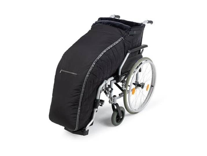 Sanofell Schlupfsack Luxus für Rollstuhl - Der Rollstuhl Fußsack ist strapazierfähig, Wind- und wasserabweisend und sorgt für Wärme und mehr Wohlbefinden unterwegs, in Farbe dunkel, Seniorgröße