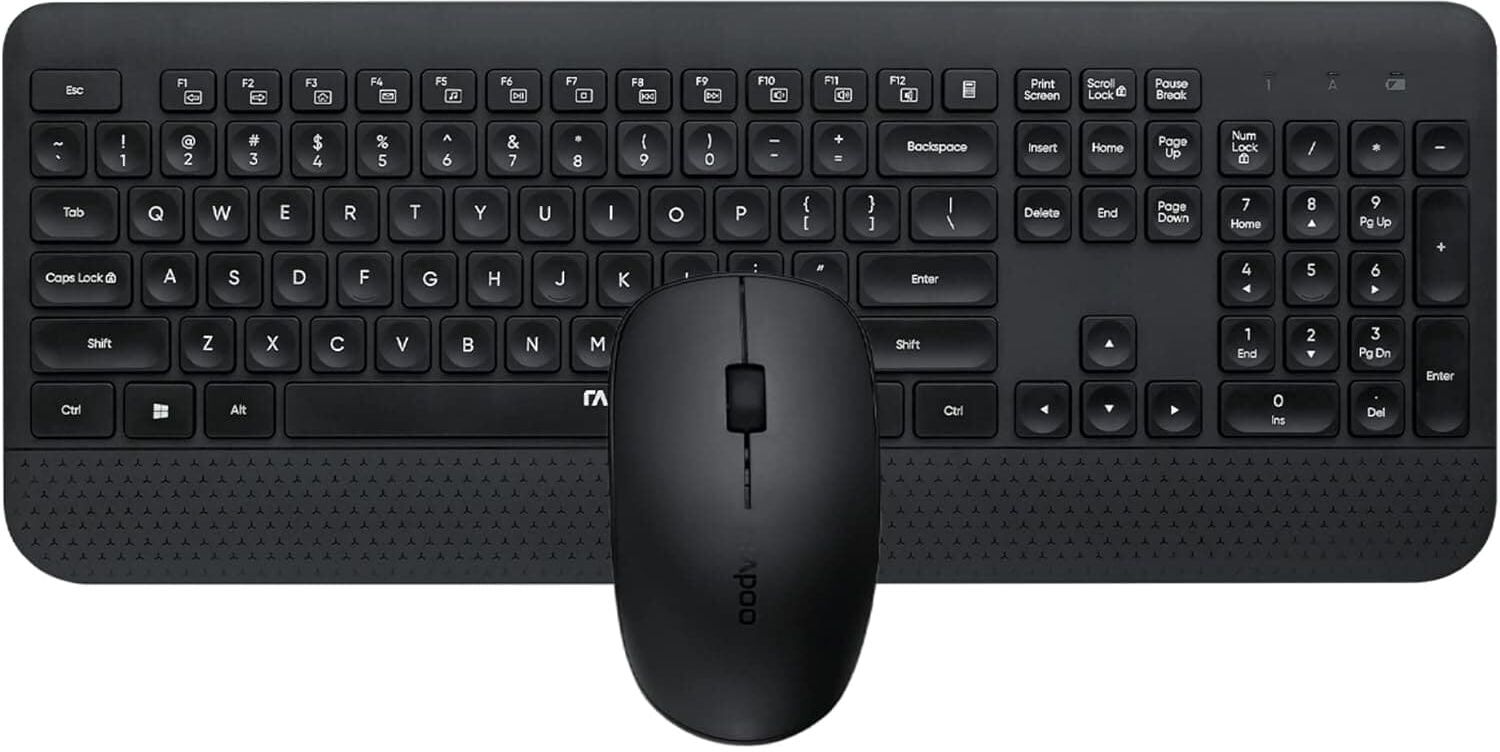 Rapoo X3500 Wireless Keyboard and Mouse UK Keyboard Layout 2.4 Ghz Wireless Connection High Resolution, New