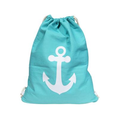 Turnbeutel CHAM CHAM "Maritim Anker - Sportbeutel aus Stoff", grün, Textil, Taschen