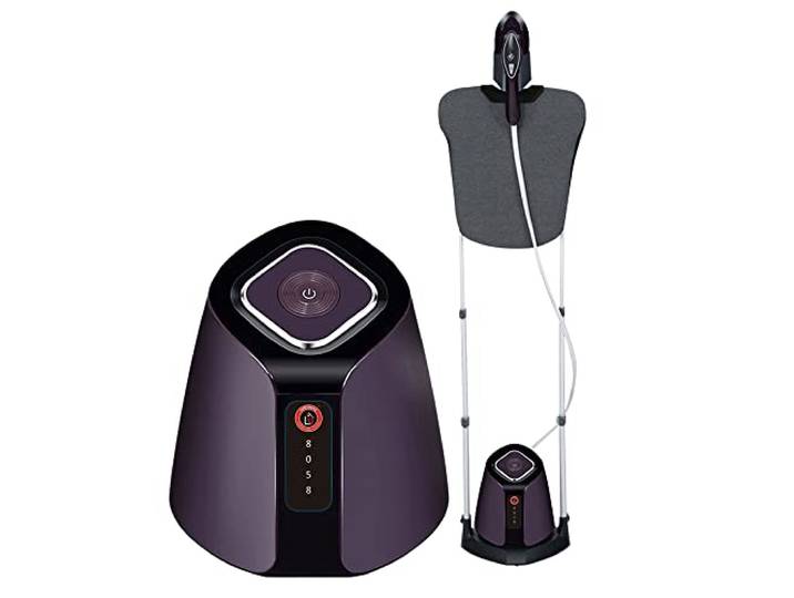 Herzberg Défroisseur Vapeur Vertical avec Station 4\,5 Bar HG8058 vapeur 4\,5 bar\, station de repassage\, défroissage vertical\, montée rapide\, pour tous textiles