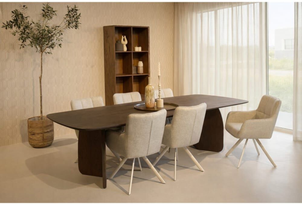 Moloo Table repas 280 cm Marron 280x76x110cm